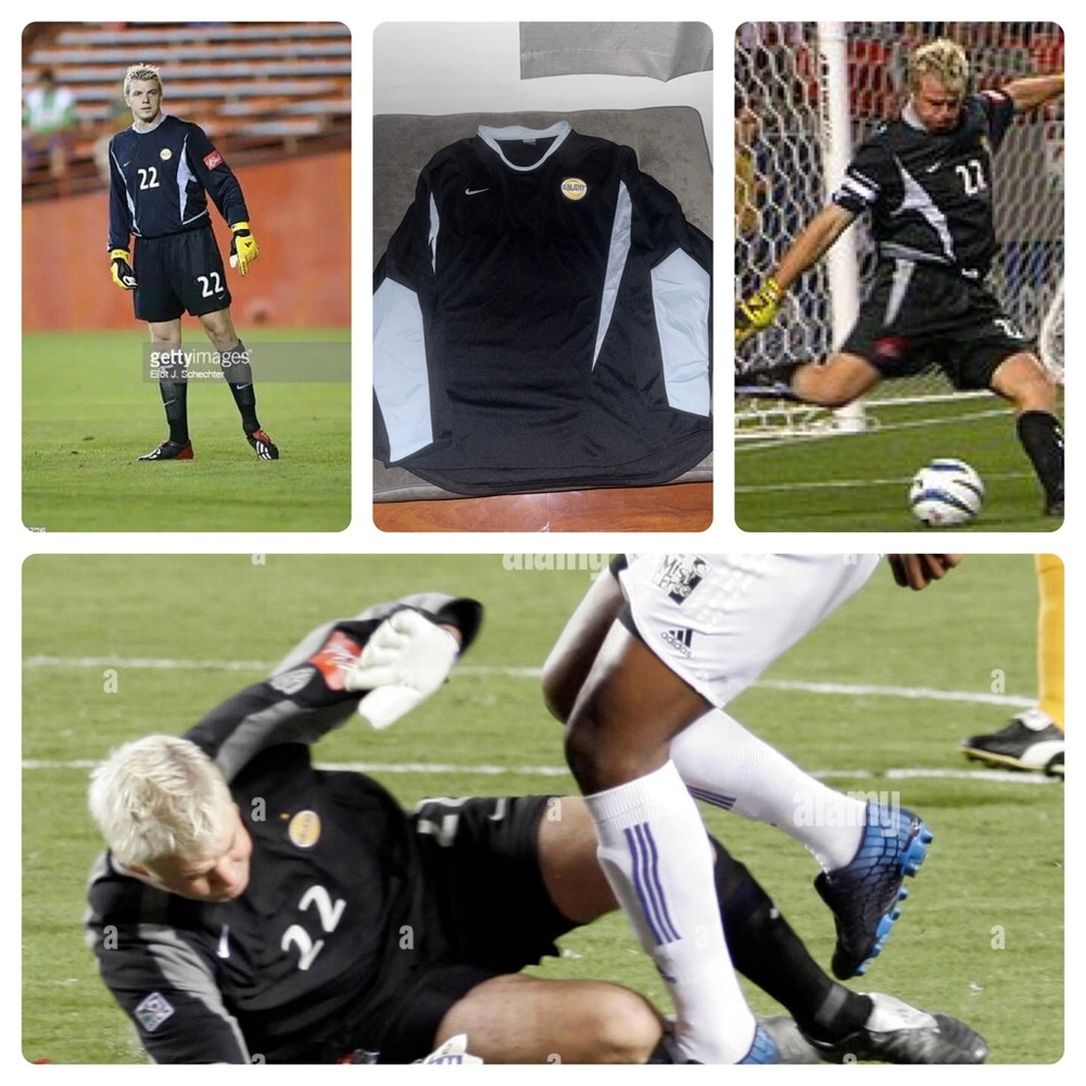 Nike Los Angeles LA Galaxy 2004 MLS GK Soccer LS Jersey XL